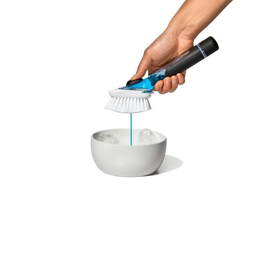 Soap Dispensing Dish Brush Storage Set - US 8826