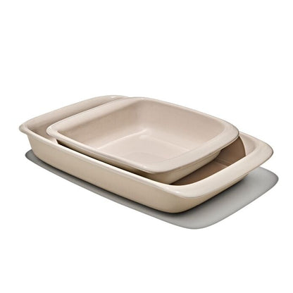 2 Qt Square Stoneware Baking Dish - Biscuit - US 2326
