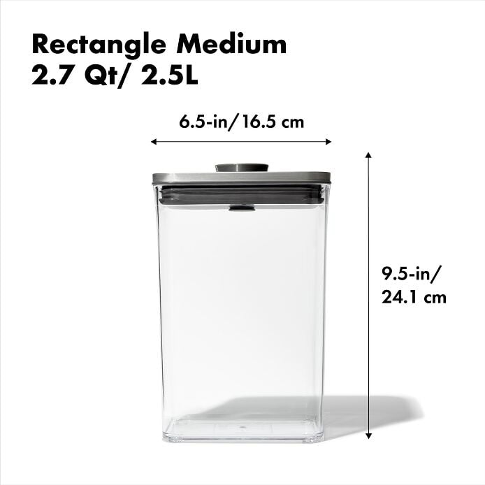 Steel POP Container - Rectangle Medium (2.7 Qt) - US 4018