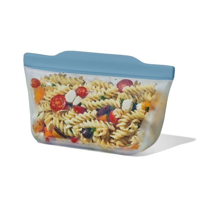 Silicone Reusable Bag Stand-Up Quart (32 oz) - Ocean Blue - US 4615