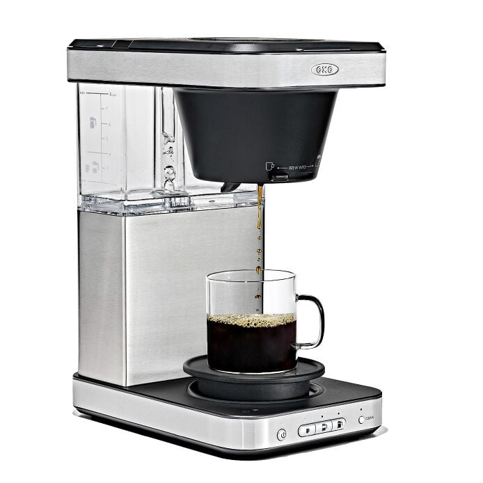 8-Cup Coffee Maker with Podless Single-Serve Function and Glass Carafe - US 1422