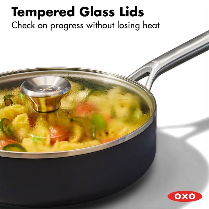 Ceramic Professional Non-Stick 3-Quart Sauté Pan with Lid - US 8296