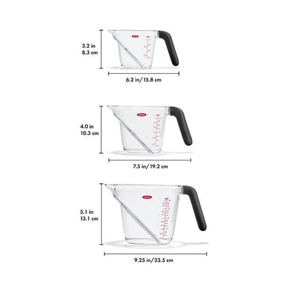 3 Piece Angled Measuring Cup Set - US 6468