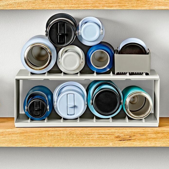 Water Bottle Organizer with Accessory Bin - US 0149