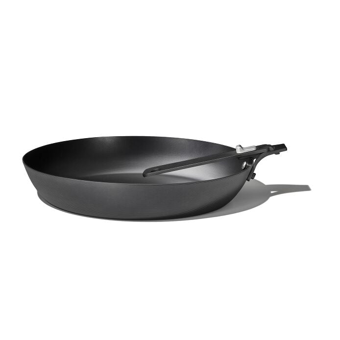Outdoor 12-inch Carbon Steel Pan with Removable Handle - US 8761