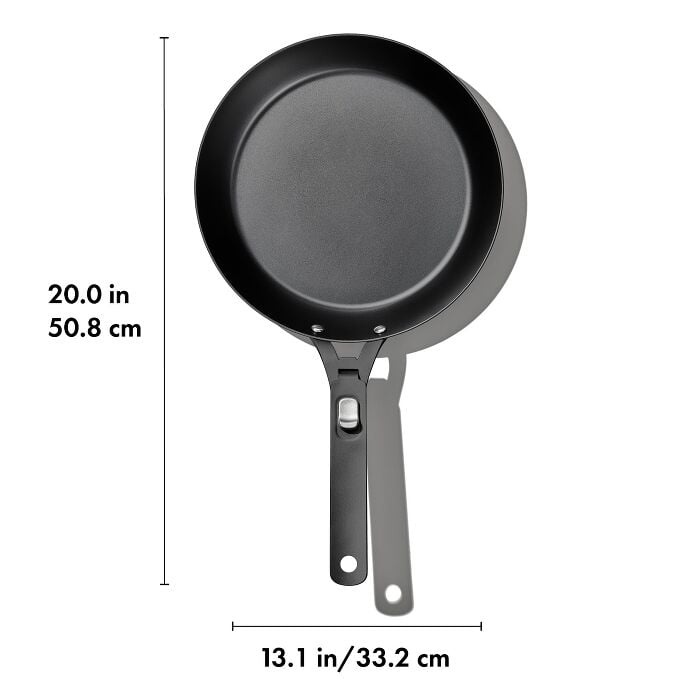 Outdoor 12-inch Carbon Steel Pan with Removable Handle - US 8761