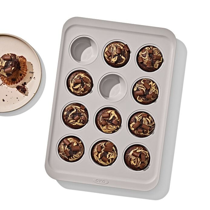 Non-Stick Pro Ceramic Coated Metal Bakeware 12-Cup Muffin Pan - Biscuit - US 0922