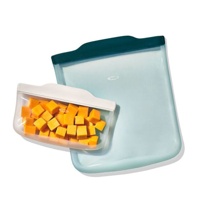 Silicone Reusable Bag - 4 Piece Starter Set - Oat/Lagoon - US 9503