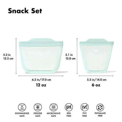 Tot Silicone Reusable Bag - 2-Piece Stand-Up Cup Set - US 3541